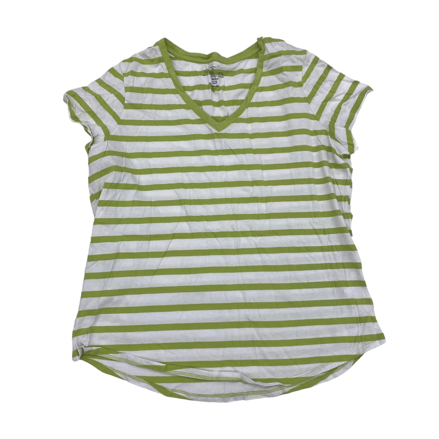 GREEN & WHITE TOP SS by FADED GLORY Size:2X