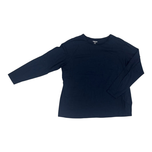 Top Ls Basic By Lands End In Navy, Size:1X
