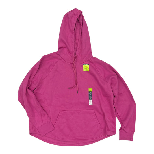 Athletic Sweatshirt Hoodie By Tek Gear In Pink, Size:1X