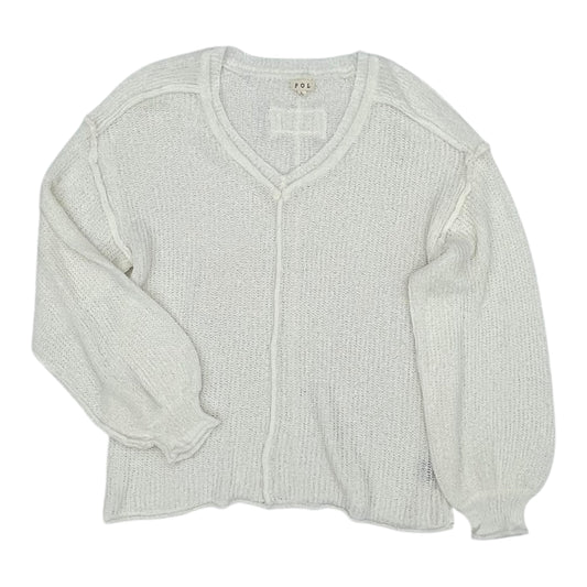 Sweater By Pol In White, Size:L