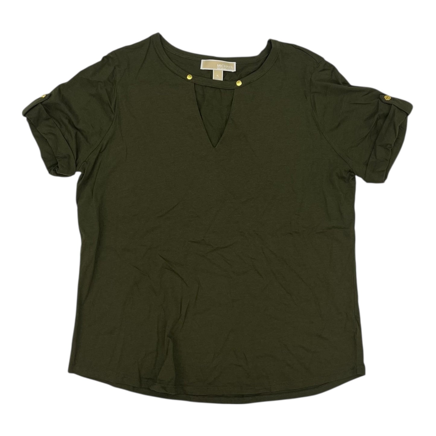 Top Ss Designer By Michael Kors In Green, Size:Xl