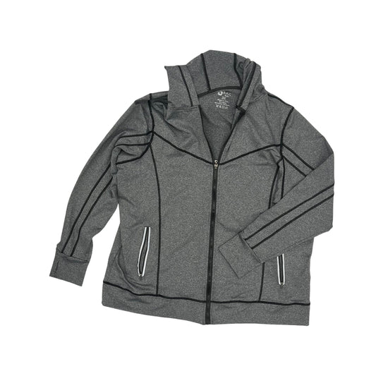 Athletic Jacket By Rag In Grey, Size:3X