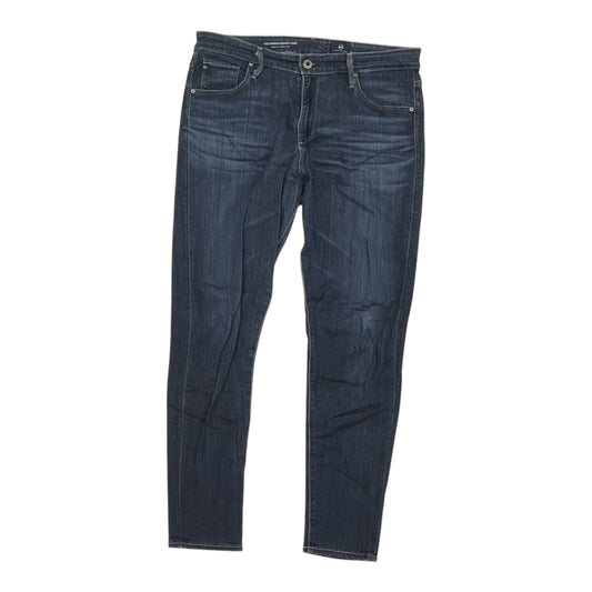 Jeans Cropped By Adriano Goldschmied In Blue Denim, Size:12