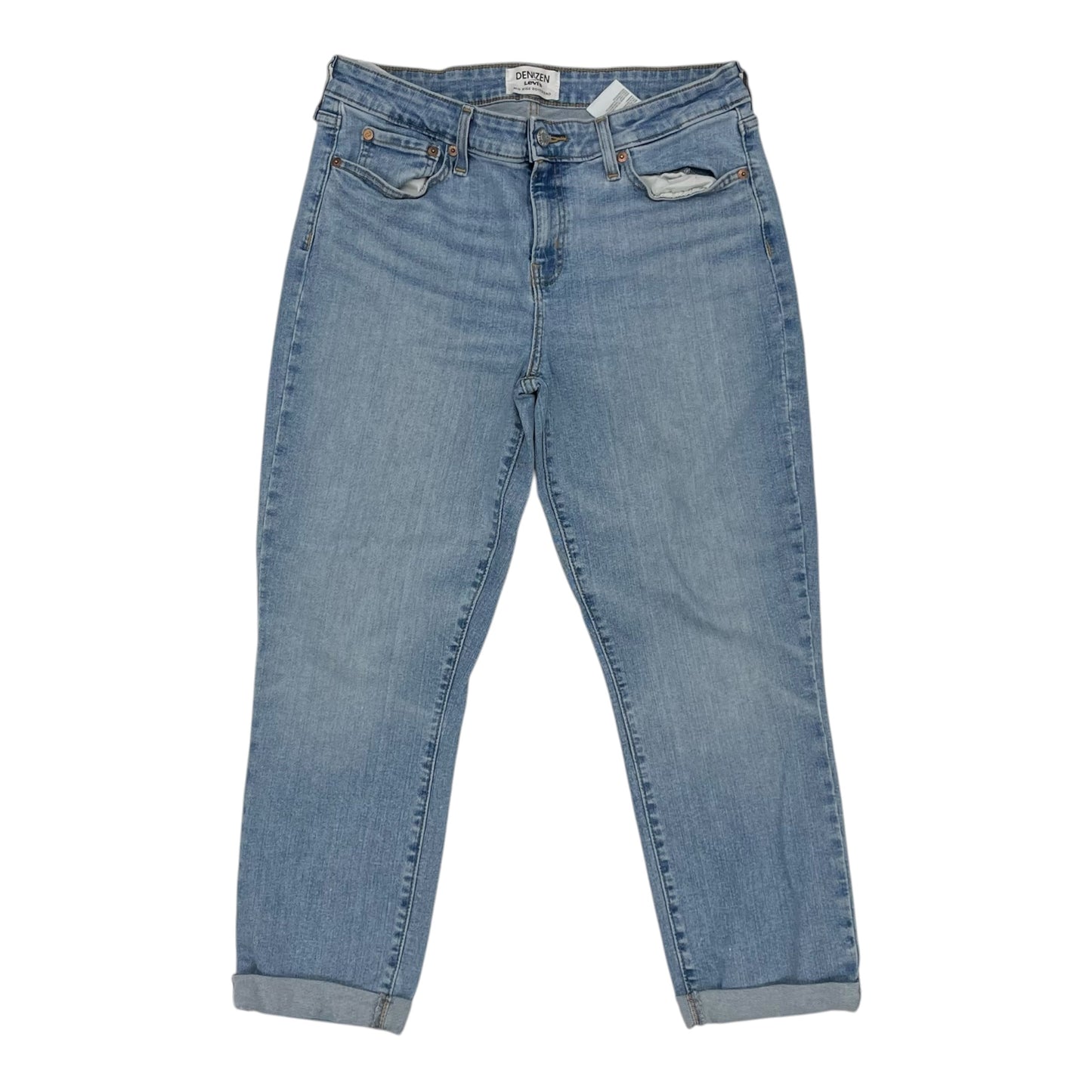 Jeans Boyfriend By Levis In Blue Denim, Size:12