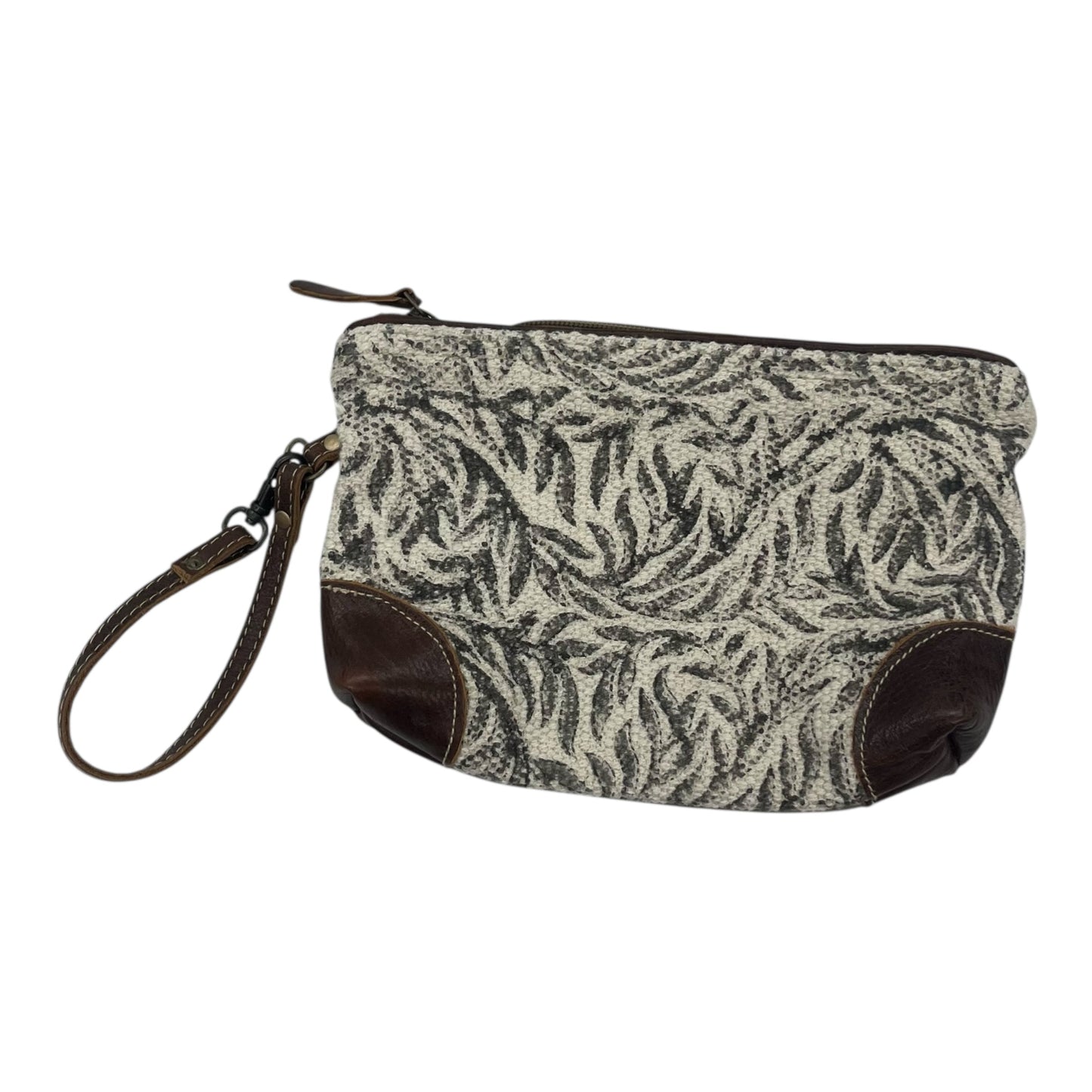 Wristlet By Myra In Brown & Cream, Size:Medium