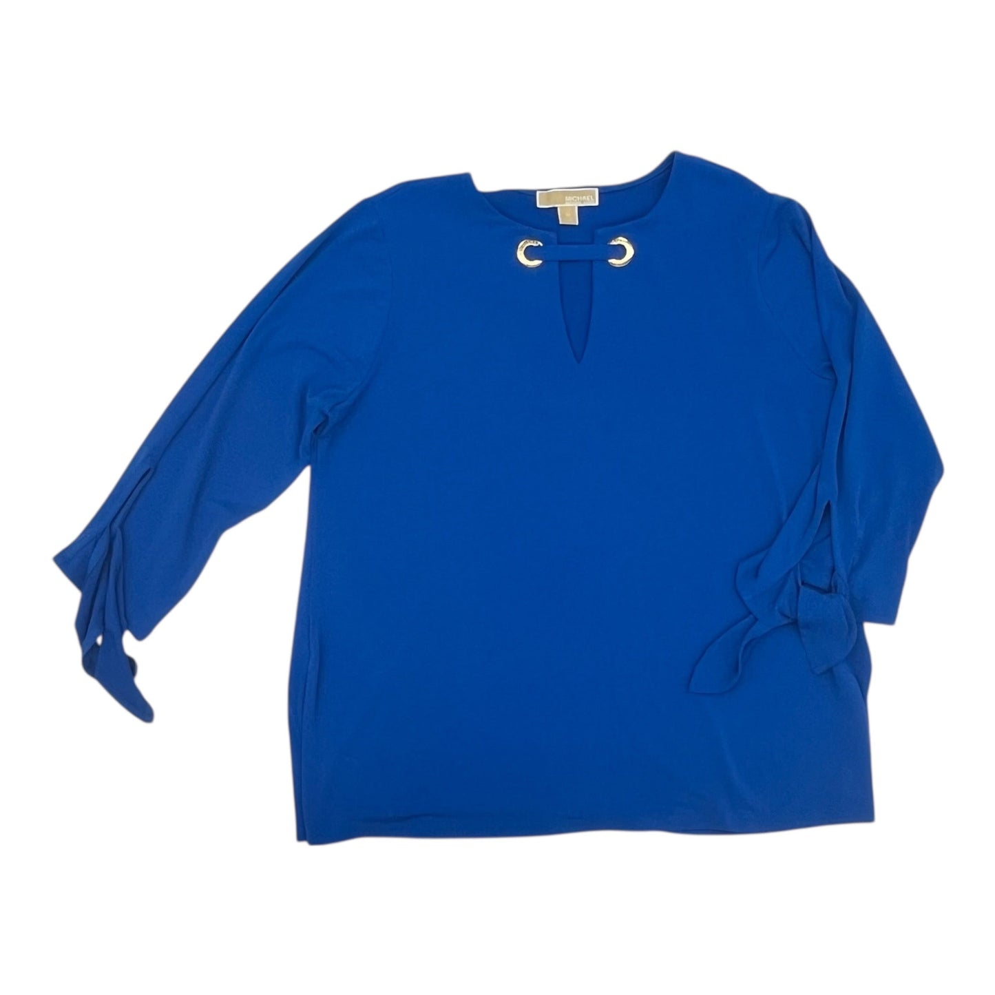 Blouse Designer By Michael Kors In Blue, Size:1X