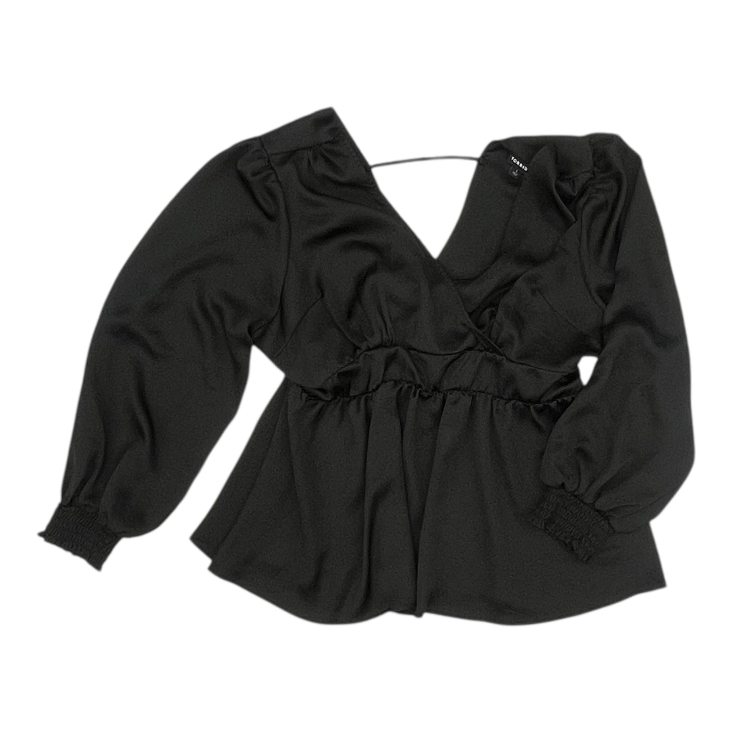 Blouse Ls By Torrid In Black, Size:1X