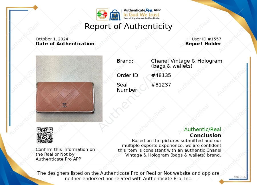 Wallet Luxury Designer By Chanel, Size: Large