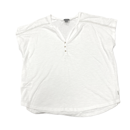 Top Short Sleeve Basic By Eddie Bauer In White, Size: L