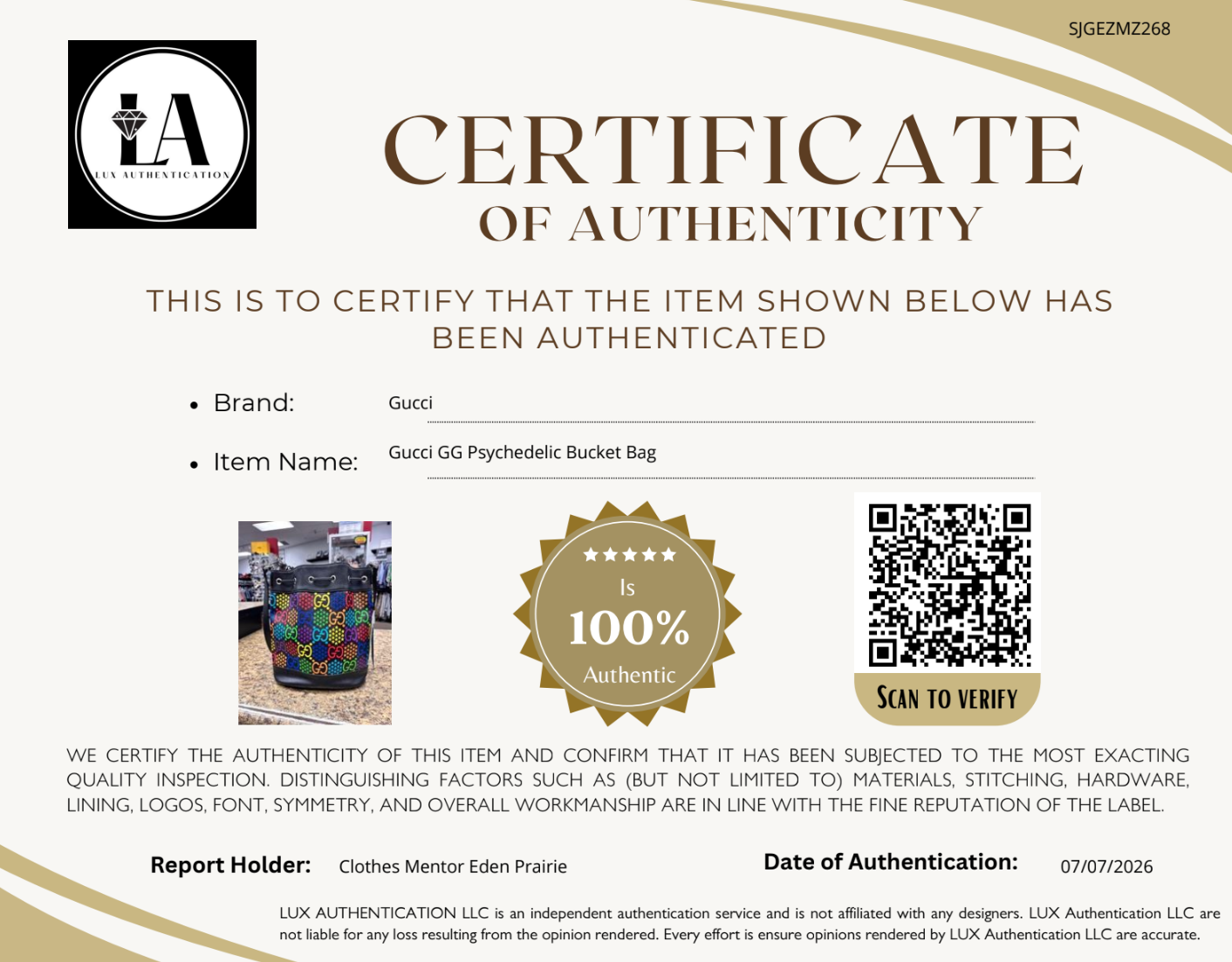Handbag Luxury Designer By Gucci, Size: Medium