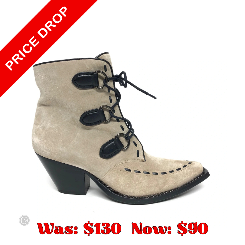 Boots Designer By Coach In Taupe, Size: 8.5