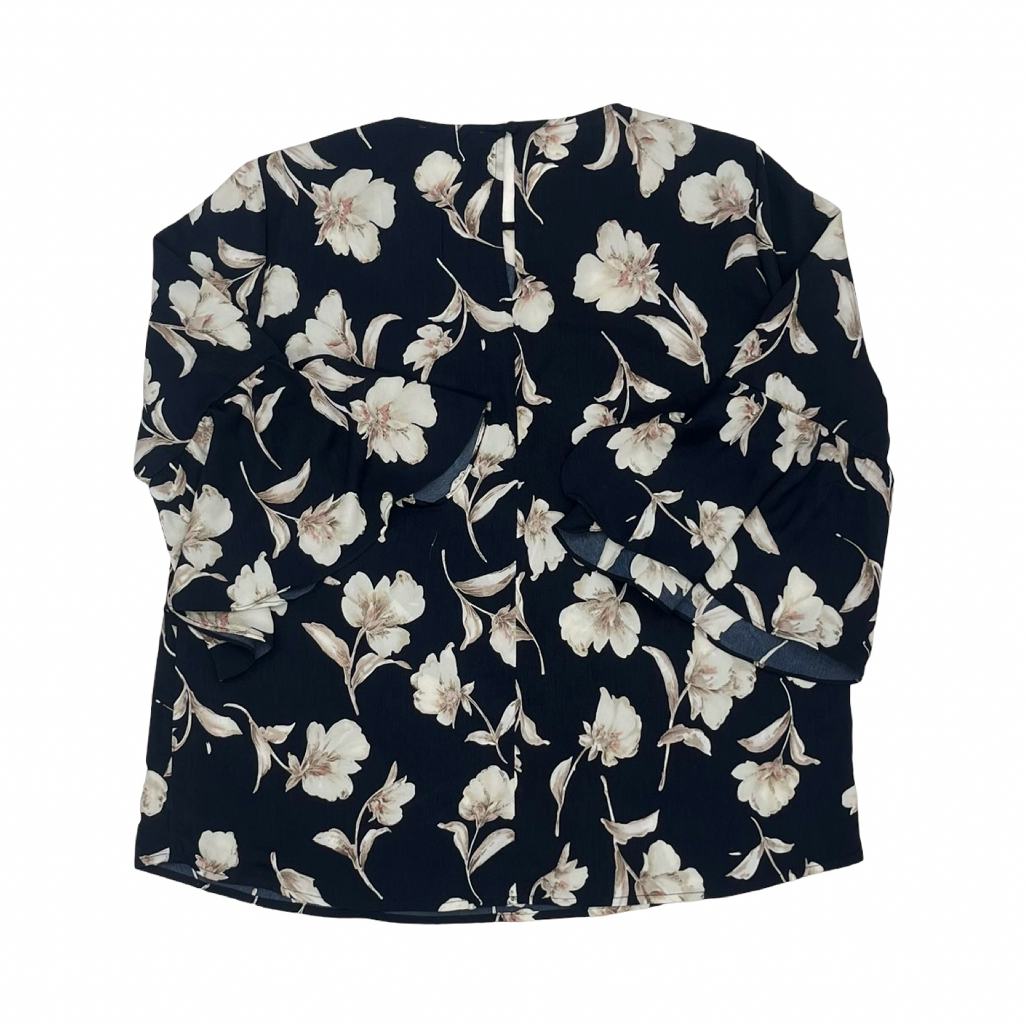 Blouse 3/4 Sleeve By Staccato In Blue, Size:L