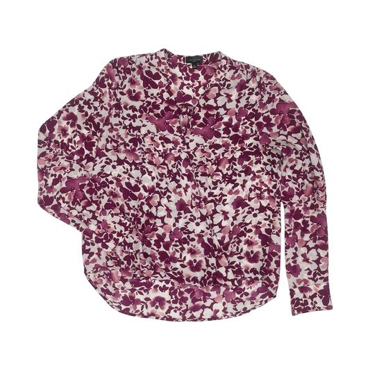 Blouse Ls By Limited In Pink & White, Size:M