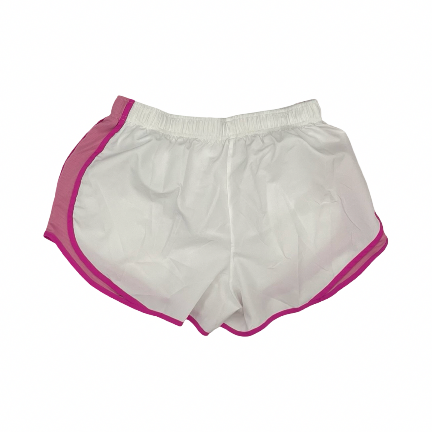 Athletic Shorts By Nike In Pink & White, Size:L