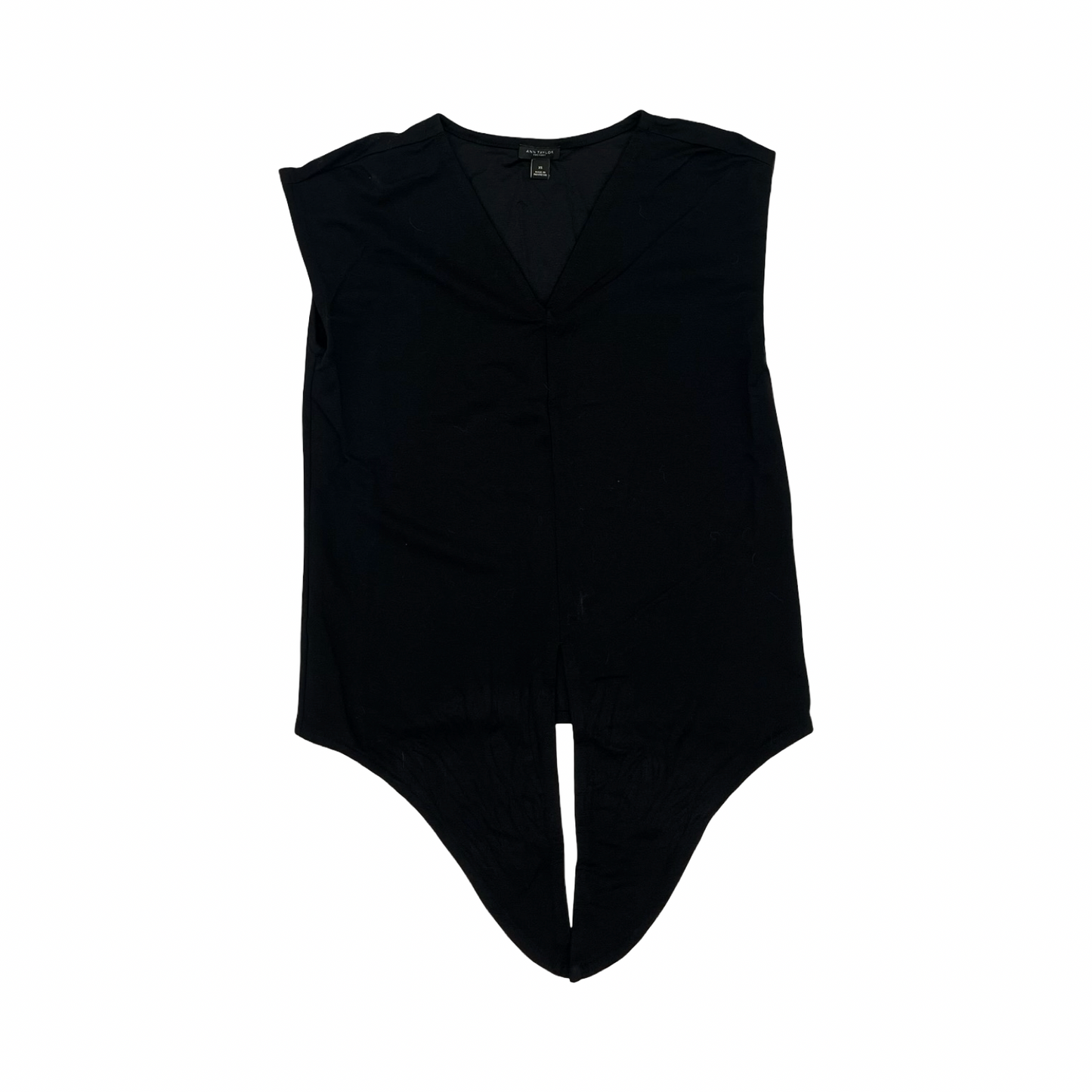 Blouse Ss By Ann Taylor In Black, Size:Xs
