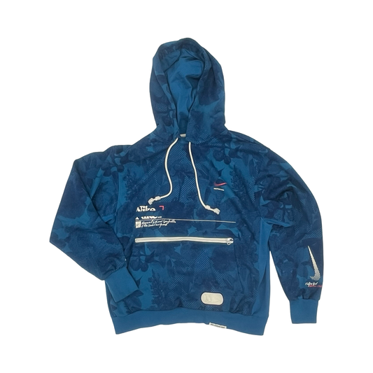 Athletic Sweatshirt Hoodie By Nike In Blue, Size:L