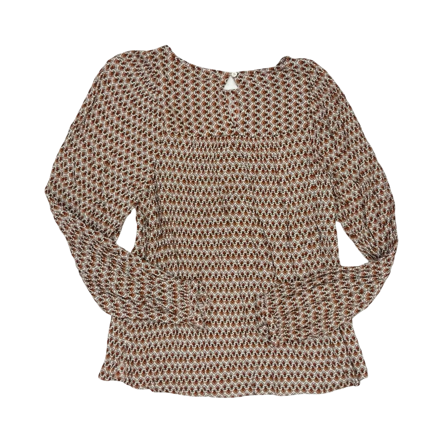 Blouse Ls By Loft In Orange, Size:S