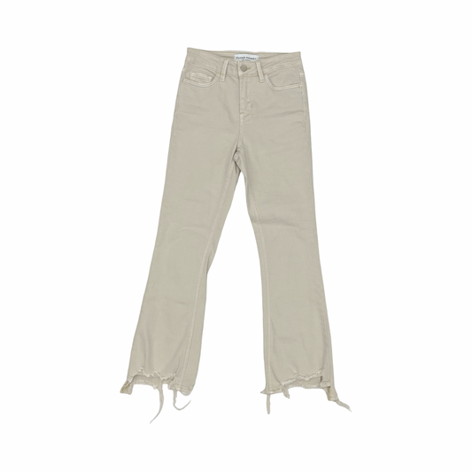Jeans Cropped By Flying Monkey In Cream Denim, Size:0