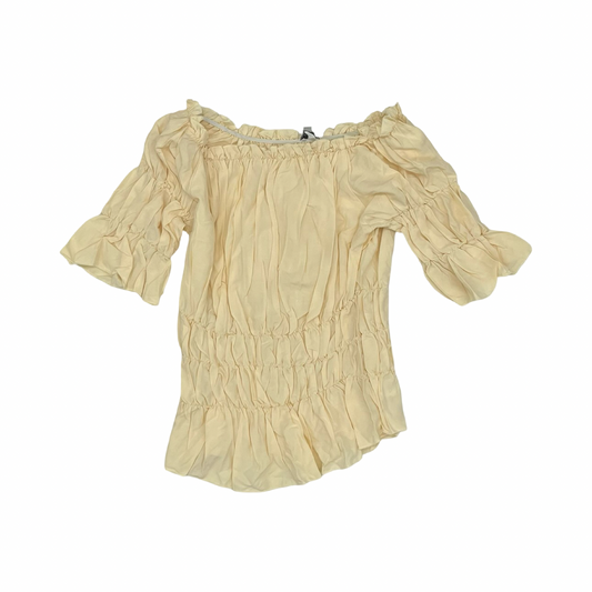 Blouse Ss By White Birch In Yellow, Size:1X