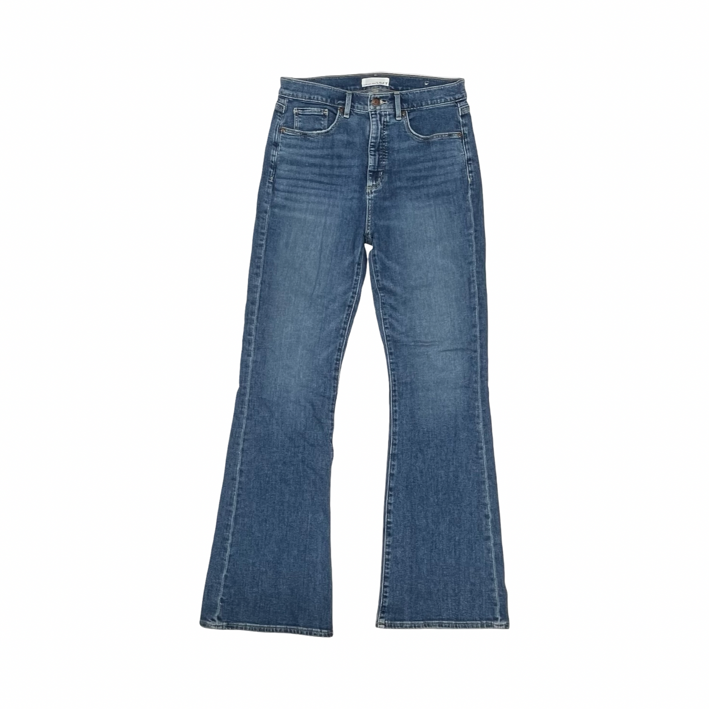 Jeans Flared By Loft In Blue Denim, Size:6