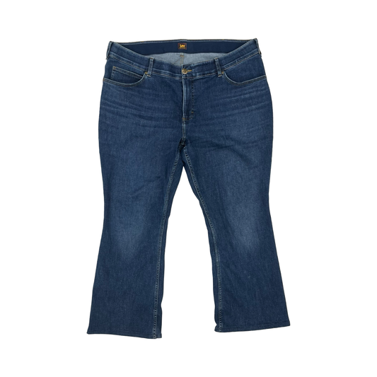 Jeans Straight By Lee In Blue Denim, Size:22