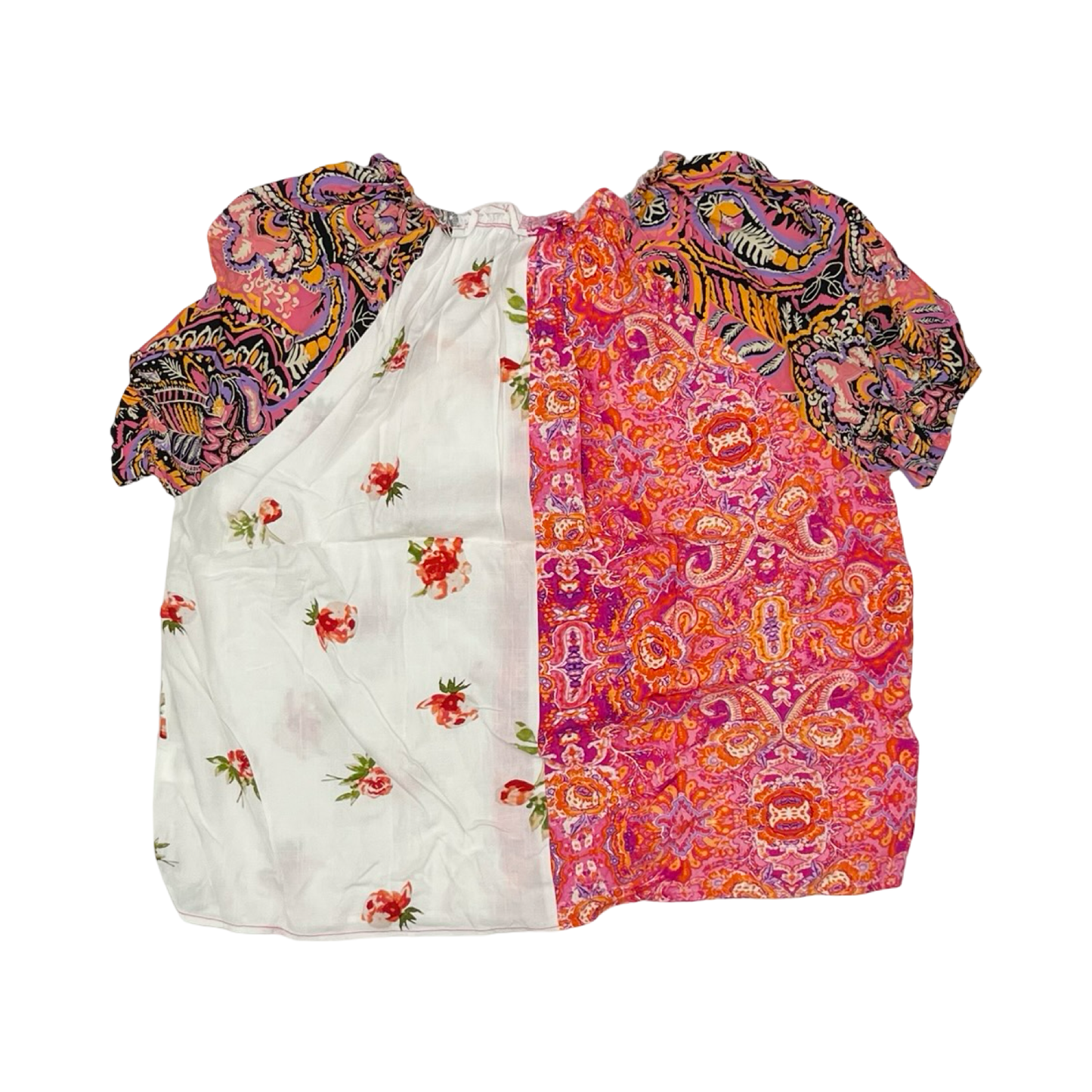 Blouse Ss By Cme In Multi, Size:M
