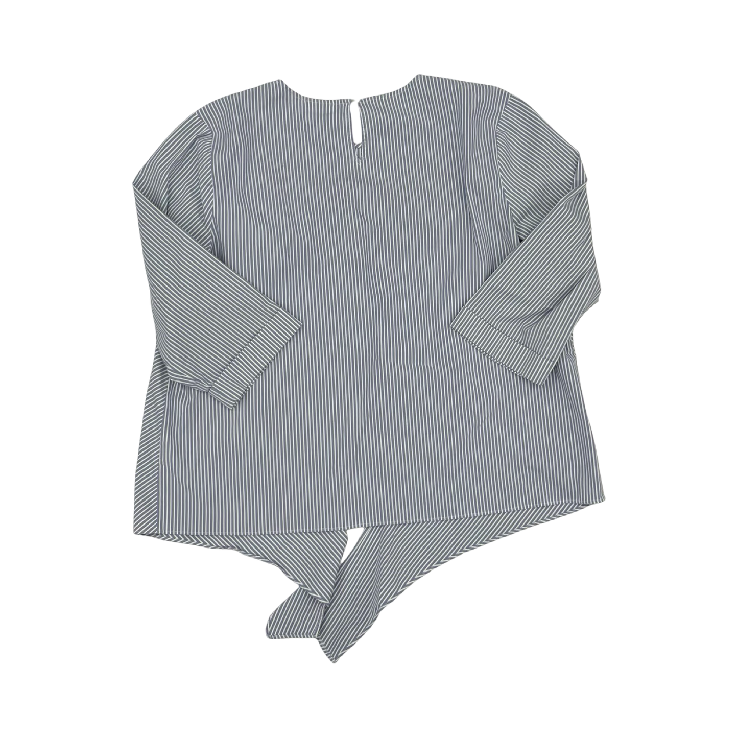 Blouse Ls By J. Jill In Blue & White, Size:L