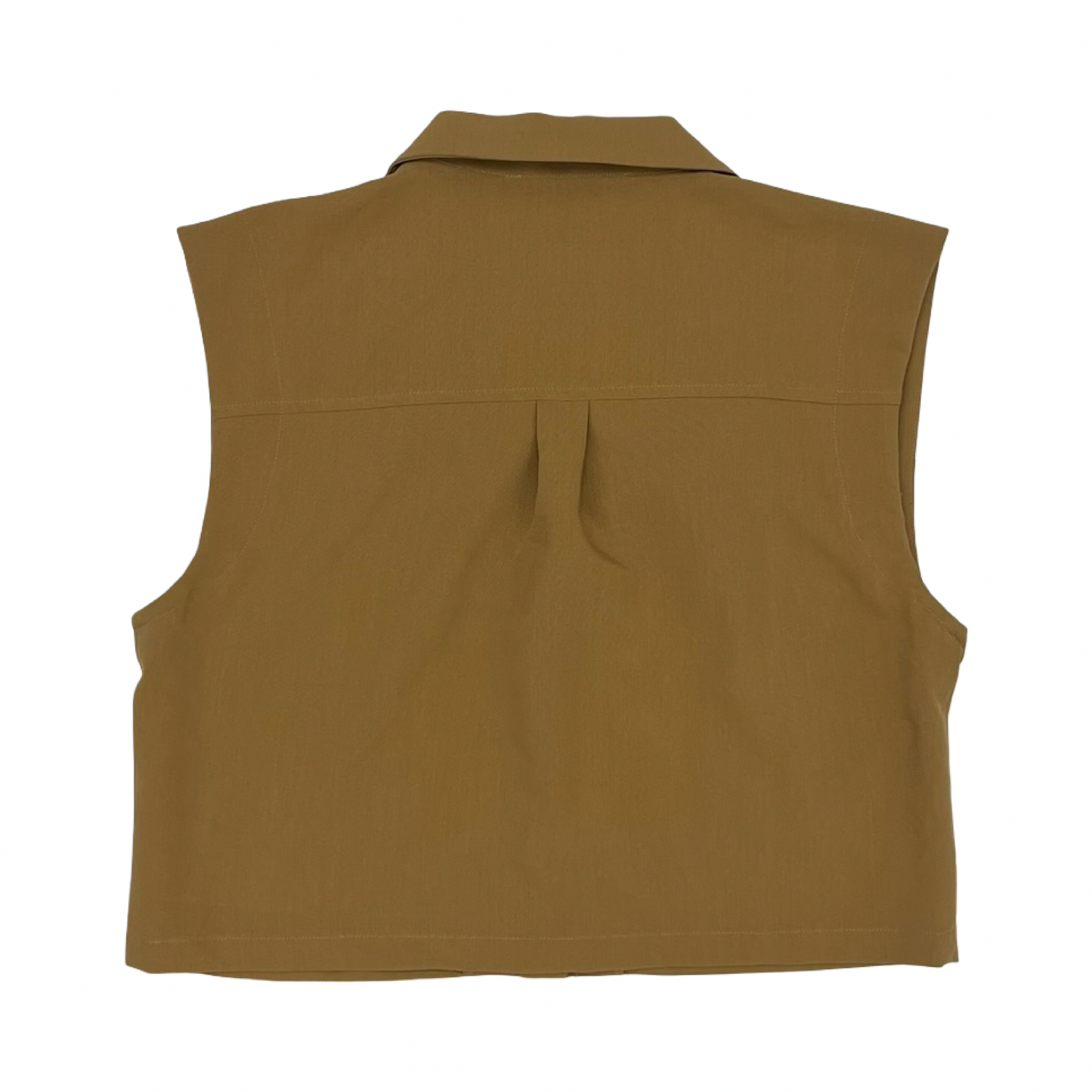 Vest Other By Flat White In Tan, Size:M