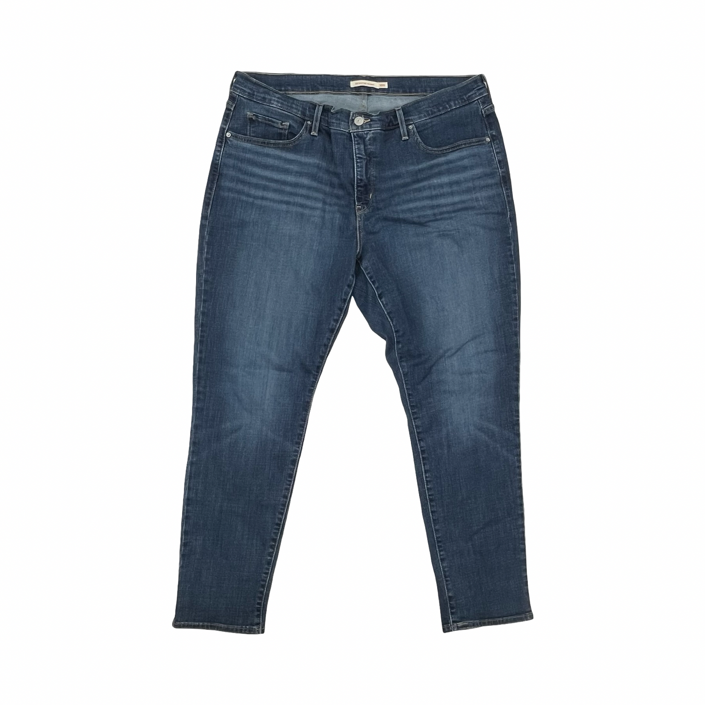 Jeans Skinny By Levis In Blue Denim, Size:18