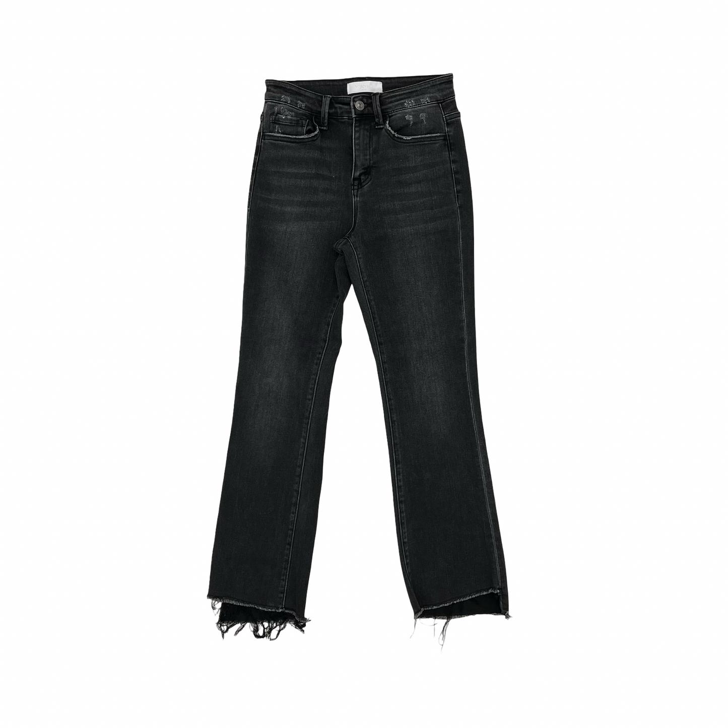 Jeans Straight By Vervet In Black Denim, Size:0