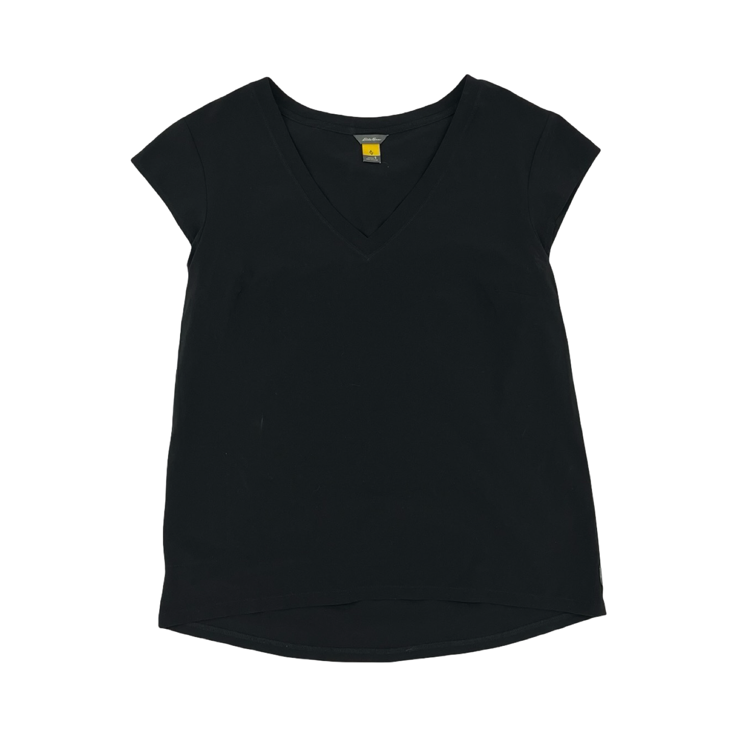 Athletic Top Short Sleeve By Eddie Bauer In Black, Size:S