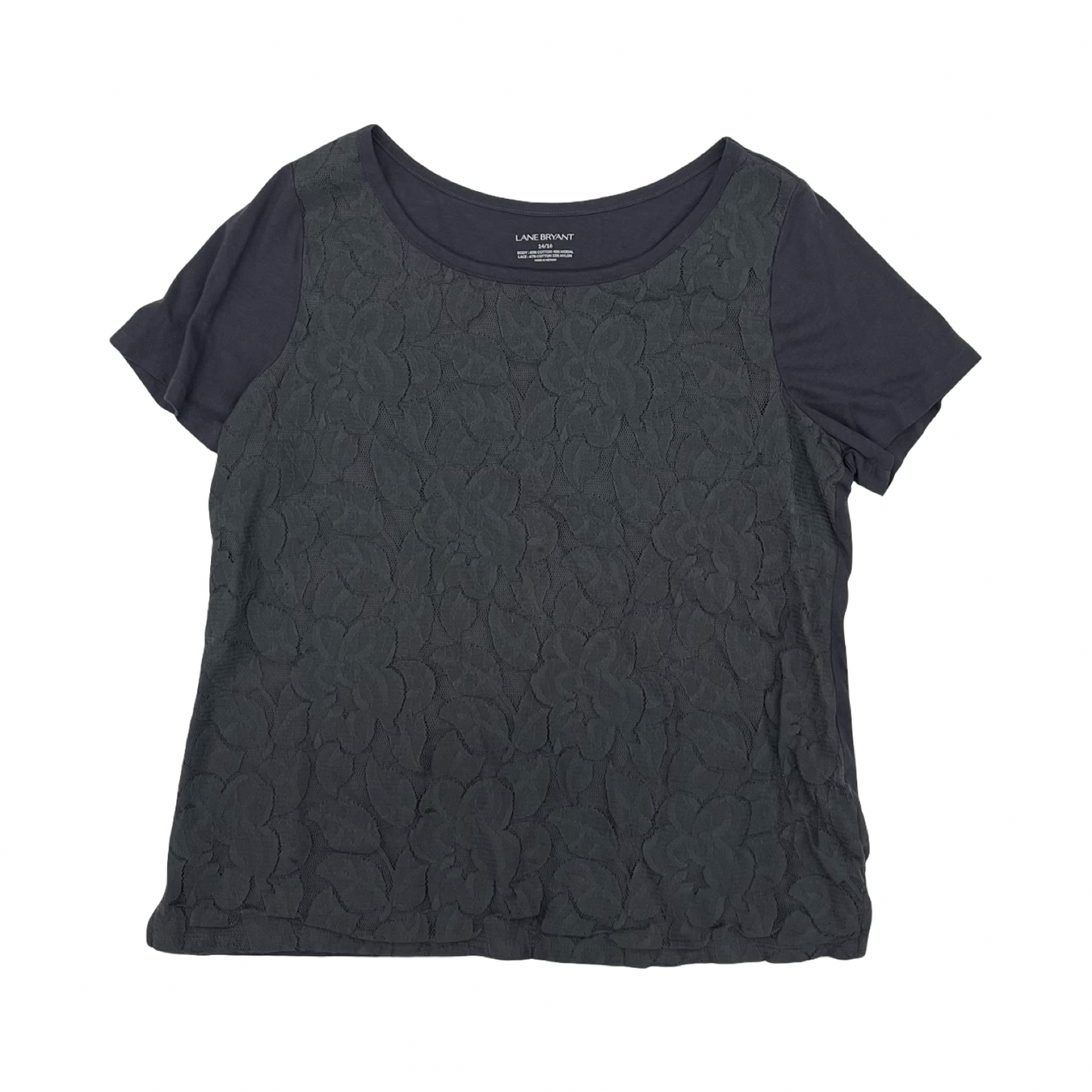 Top Ss By Lane Bryant In Grey, Size:1X