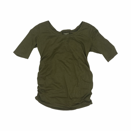 Mat Top Ss By Motherhood In Green, Size:Xs
