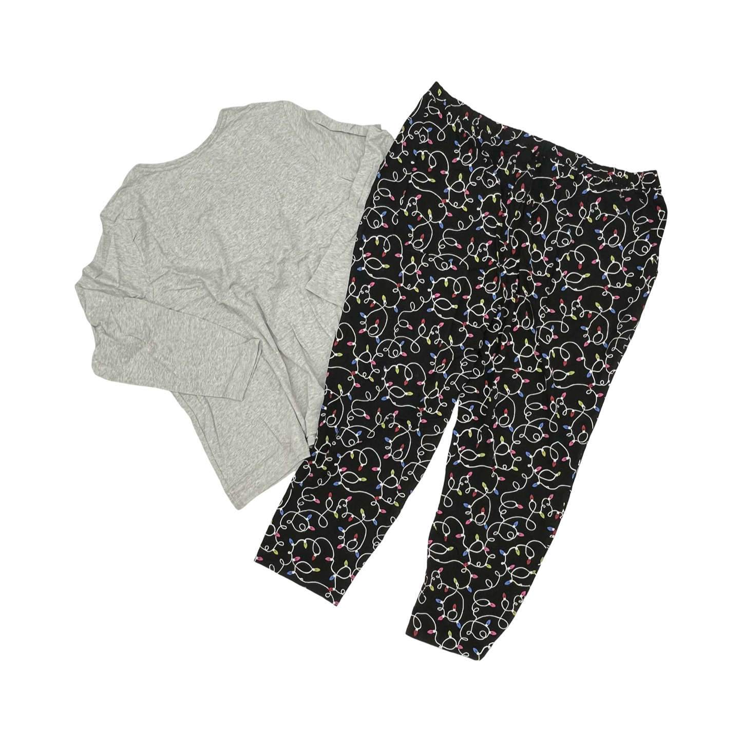 Pajamas 2Pc By Cacique In Black & Grey, Size:3X