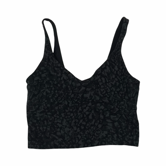 Athletic Bra By Lululemon In Black & Grey, Size:M
