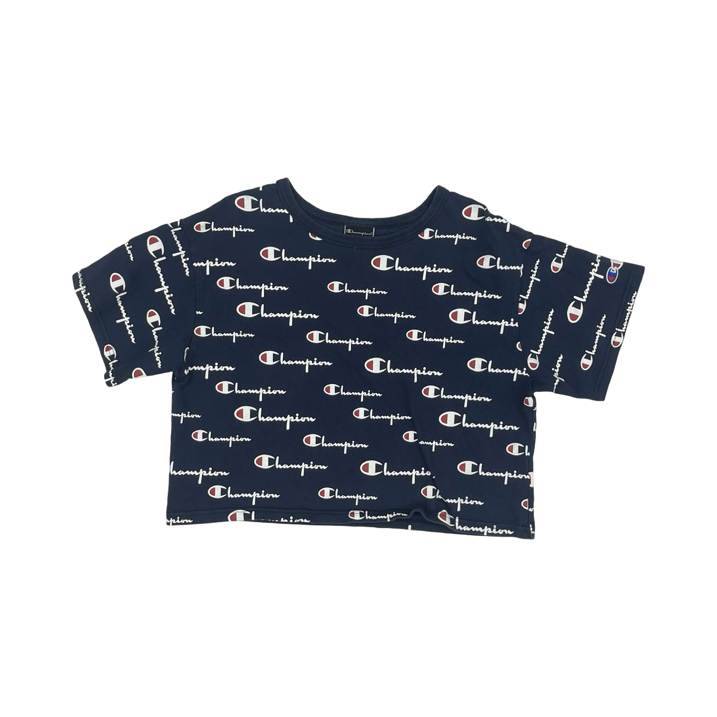 Athletic Top Ss By Champion In Blue & Red & White, Size:L