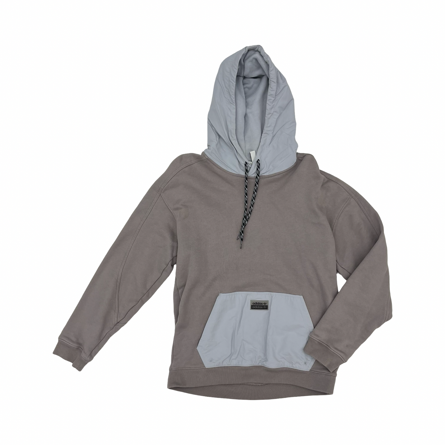 Athletic Sweatshirt Hoodie By Adidas In Grey, Size:S