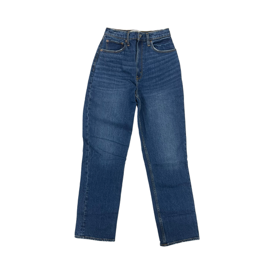 Jeans Straight By Abercrombie And Fitch In Blue Denim, Size:2