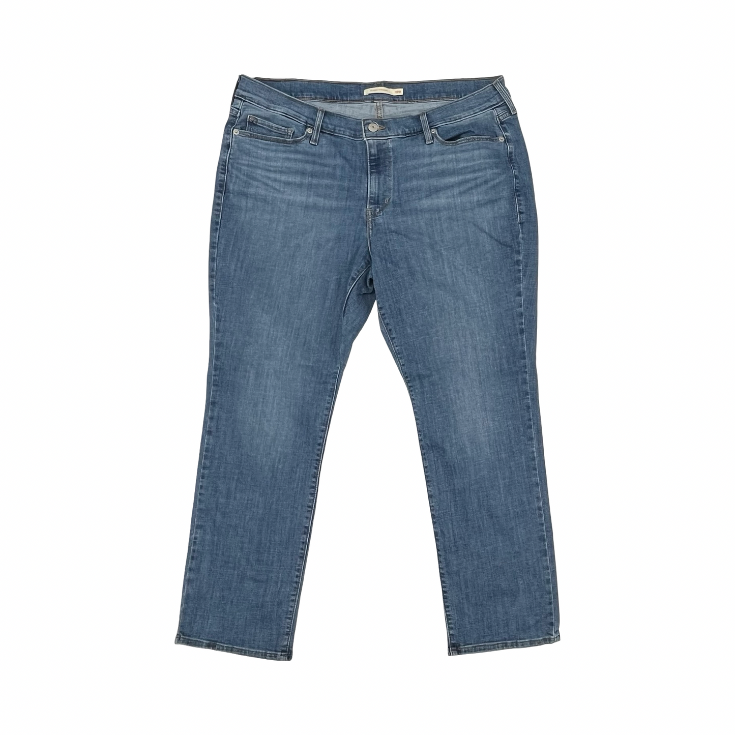 Jeans Straight By Levis In Blue Denim, Size:18