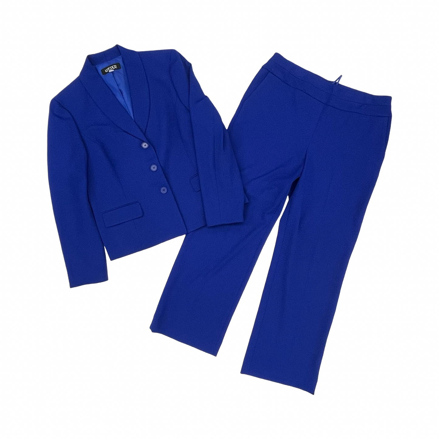 Pants Set 2Pc By Kasper In Blue, Size:L