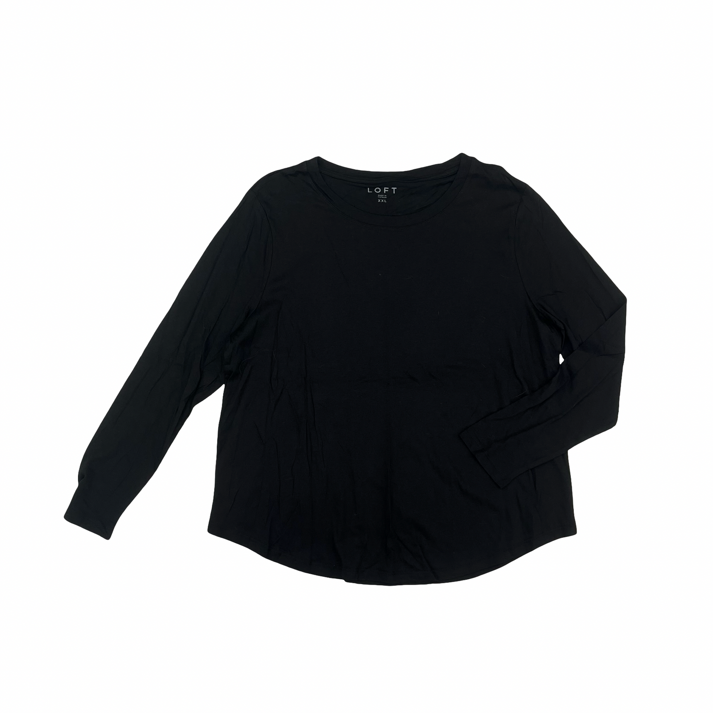 Top Ls Basic By Loft In Black, Size:Xxl
