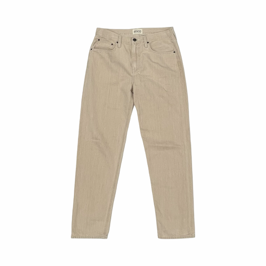 Jeans Straight By Etica In Tan Denim, Size:4