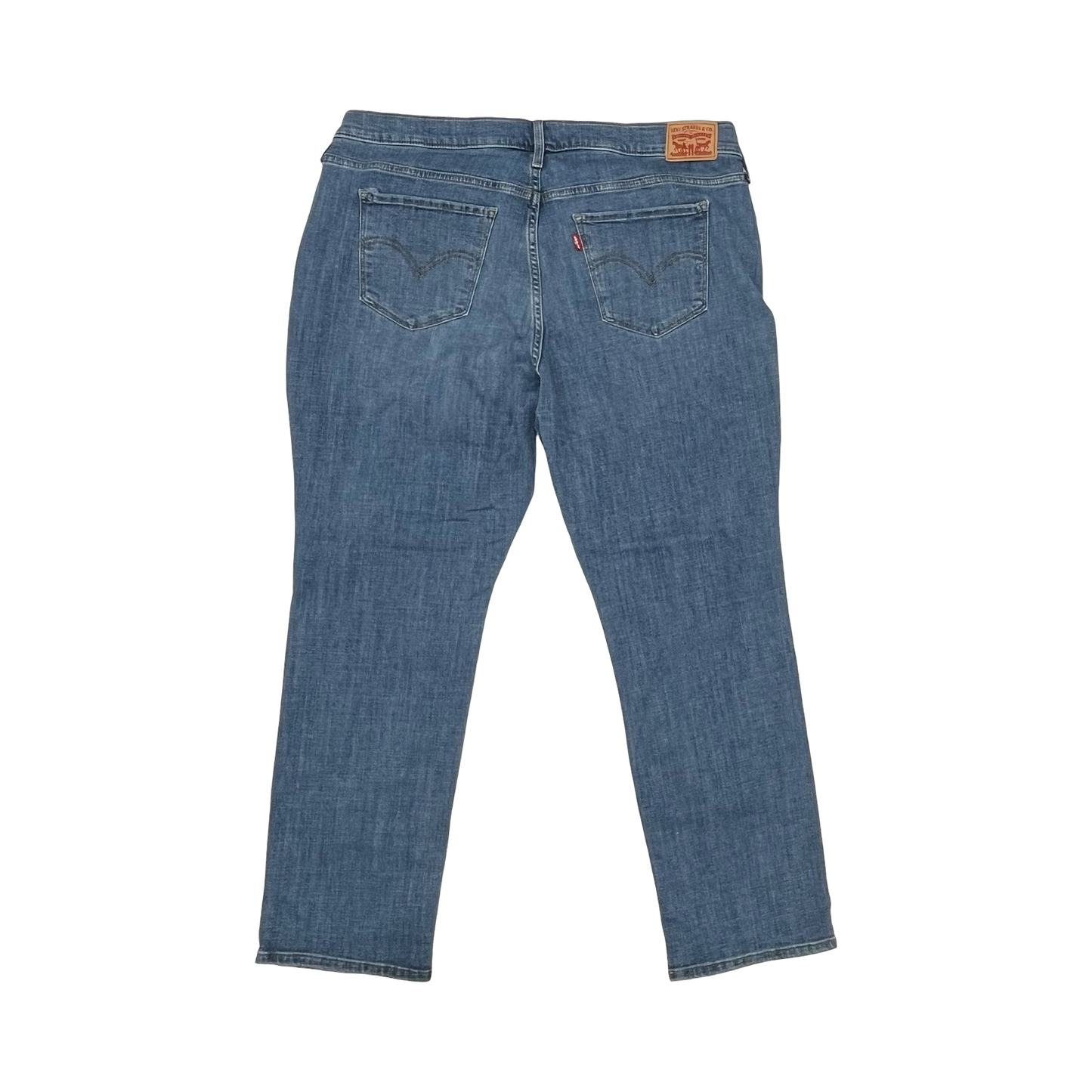 Jeans Straight By Levis In Blue Denim, Size:18