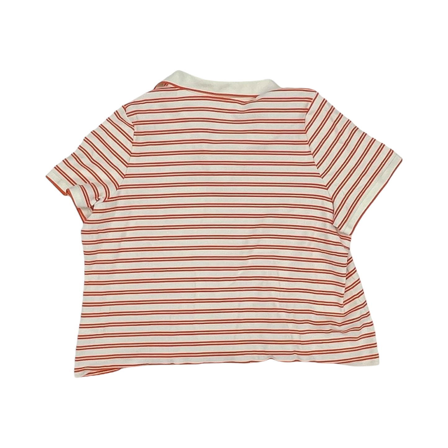 Top Ss By Lands End In Cream & Orange, Size:3X