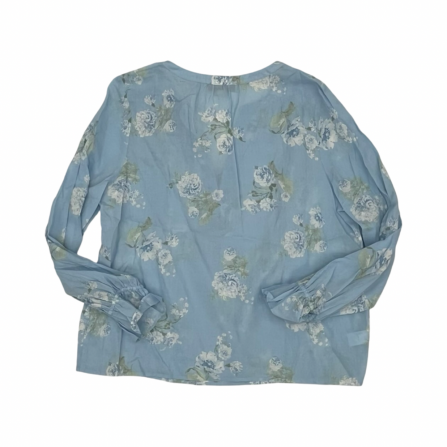 Blouse Ls By Loft In Blue, Size:L