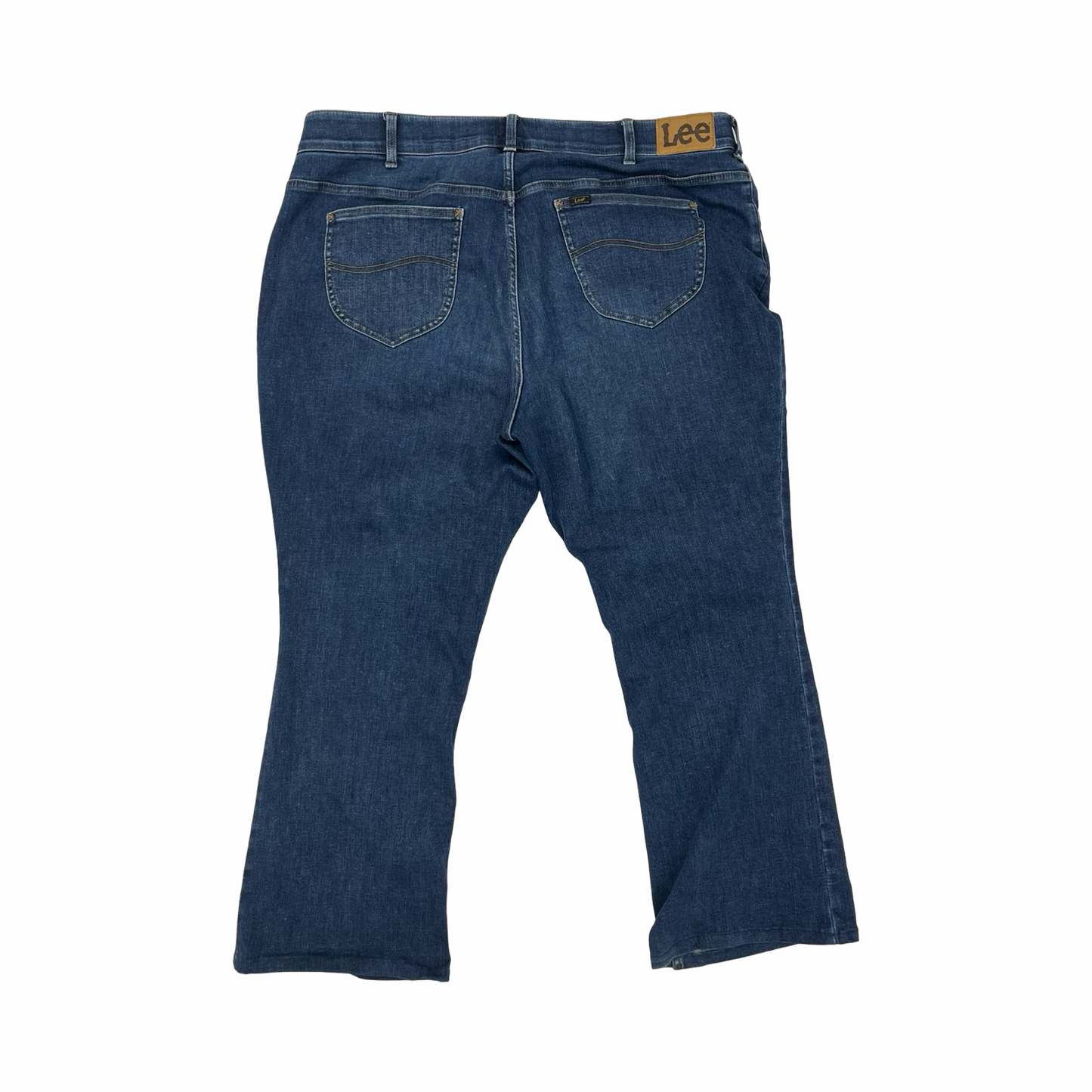 Jeans Straight By Lee In Blue Denim, Size:22