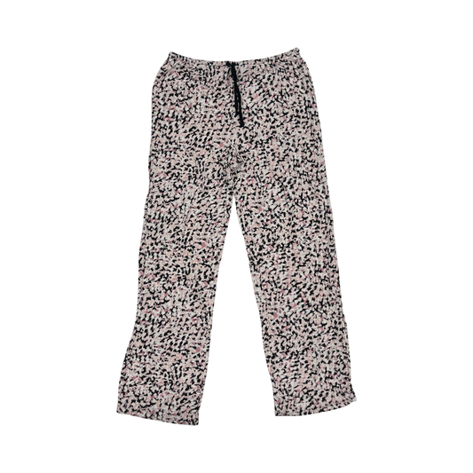 Pajama Pants By Donna Karan In Black & Pink, Size:S