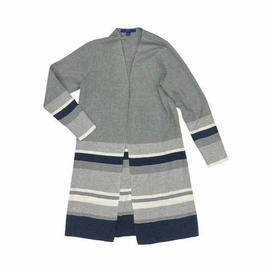 Sweater Cardigan By Apt 9 In Blue & Grey, Size:S
