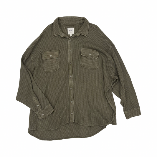 Jacket Shirt By Aerie In Green, Size:Xxl