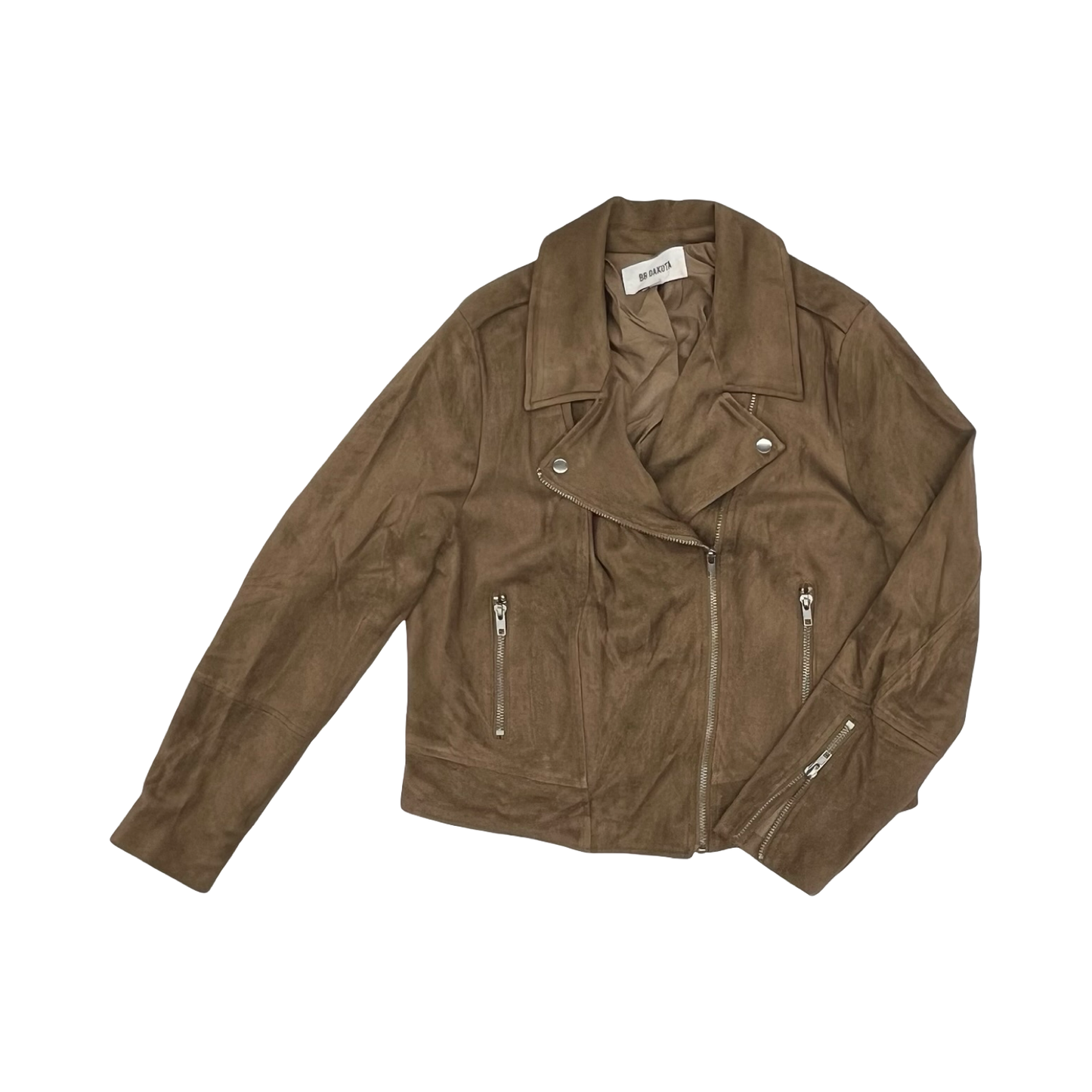 Jacket Moto By Bb Dakota In Brown, Size:Xxl